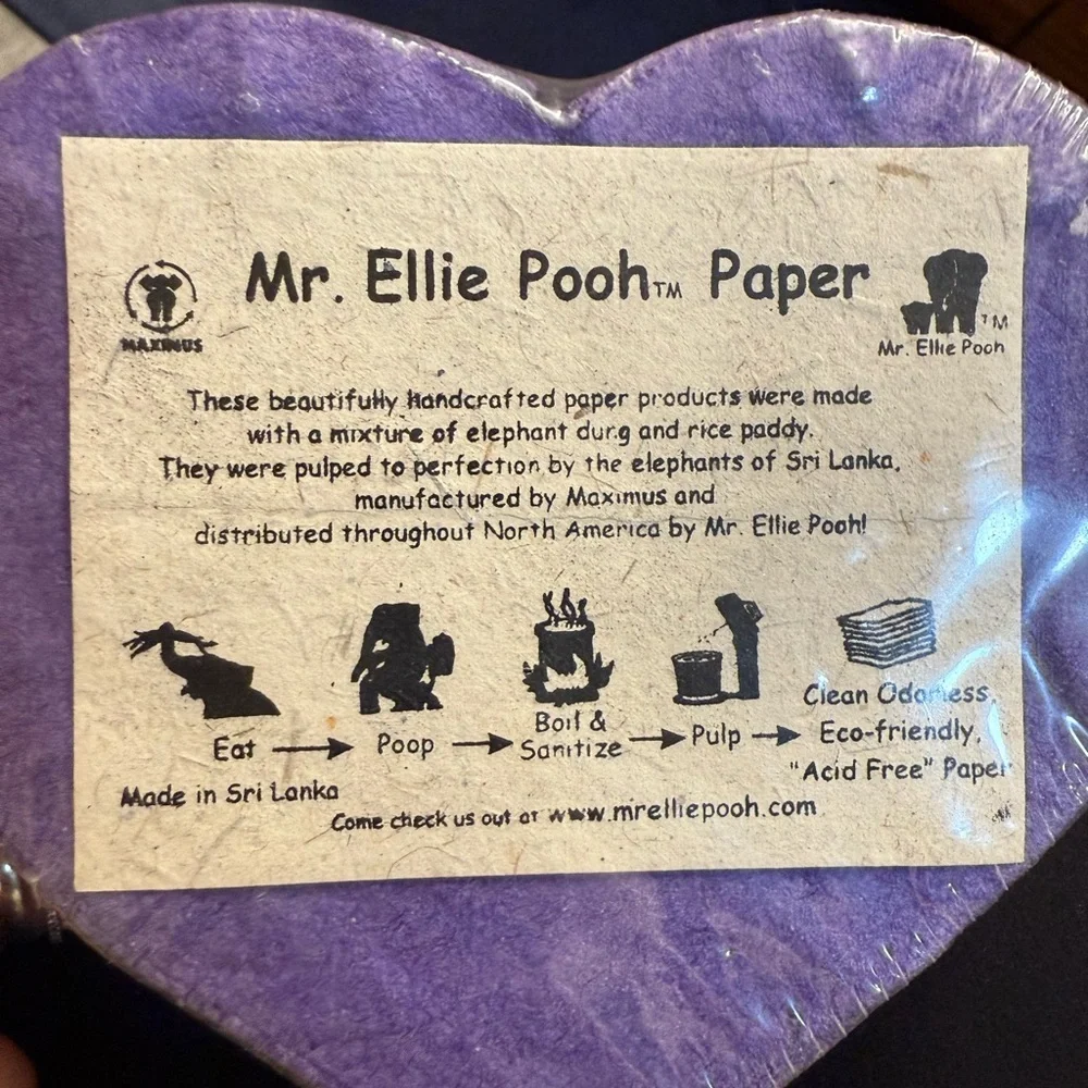 Purple Heart-Shaped Butterfly Journal